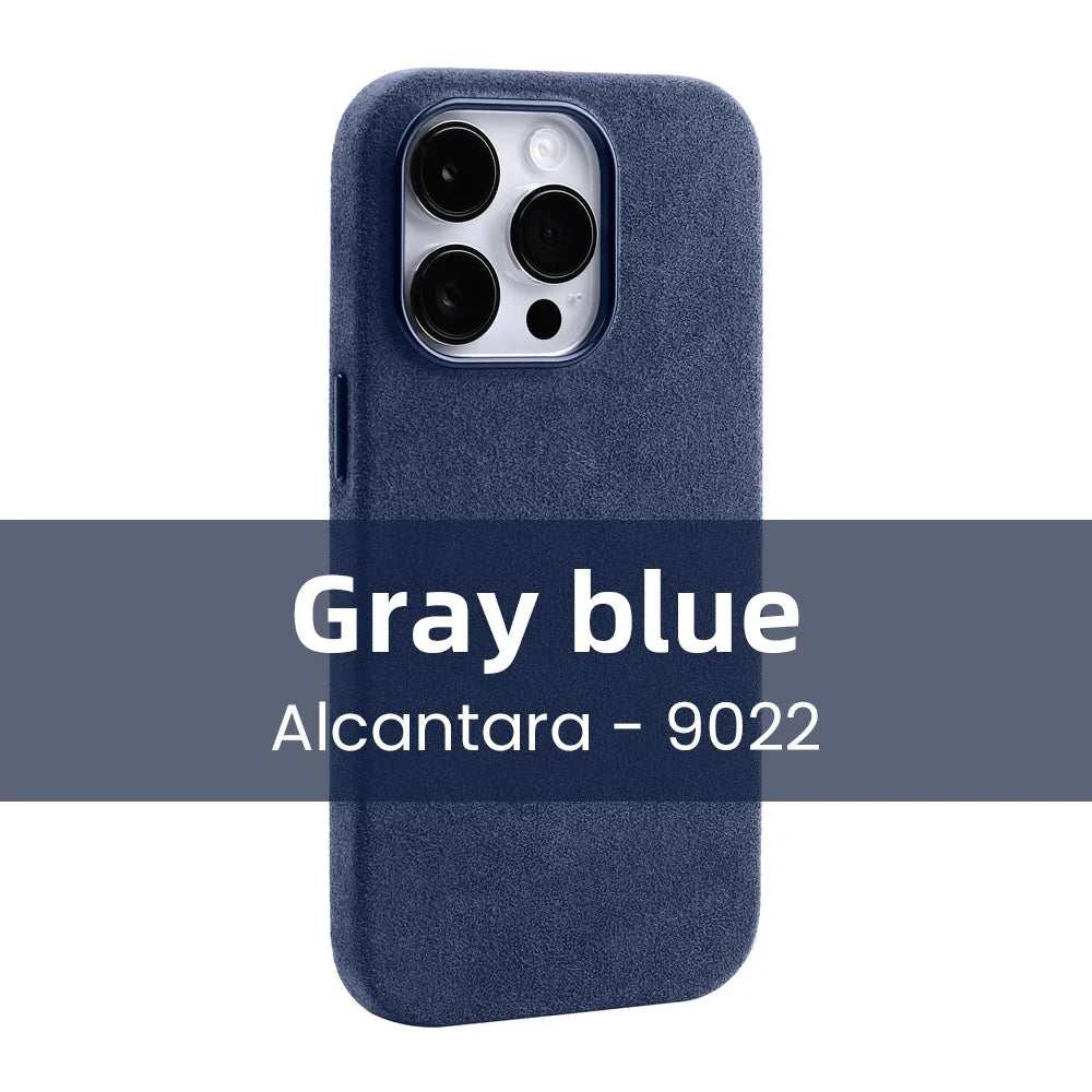 Magsafe Compatible Alcantara Leather Case | iPhone 12 13 14 15 Pro Max
