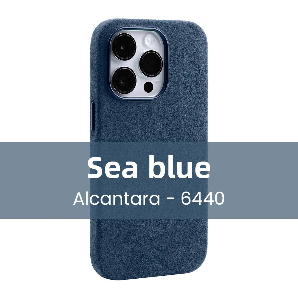 Magsafe Compatible Alcantara Leather Case | iPhone 12 13 14 15 Pro Max