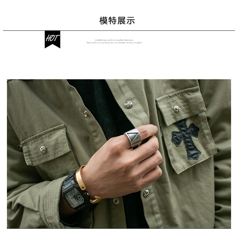 Stainless Steel Multiple Styles Ring Men