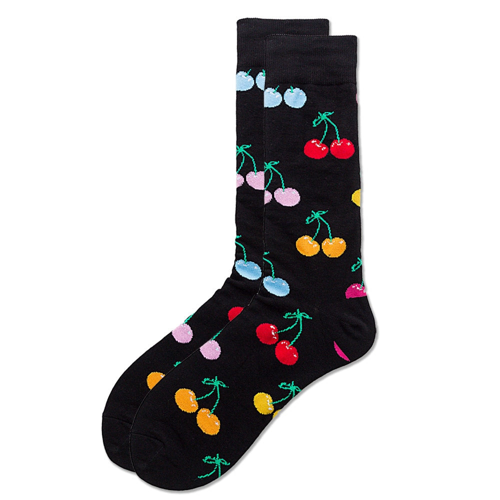Unisex Happy Fruits and Cartoon Socks - 1 Pair - Little Eudora