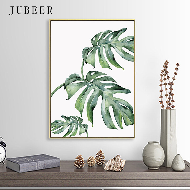 Tropical Plants Poster Green Leaves - Little Eudora