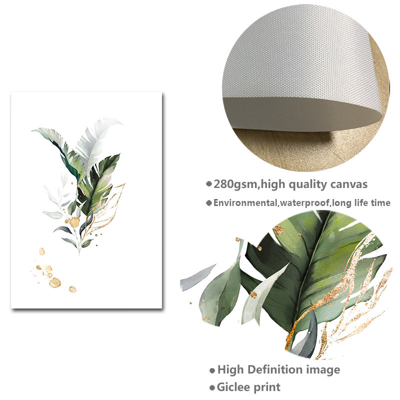 Watercolor Plant Canvas Wall Art - Little Eudora