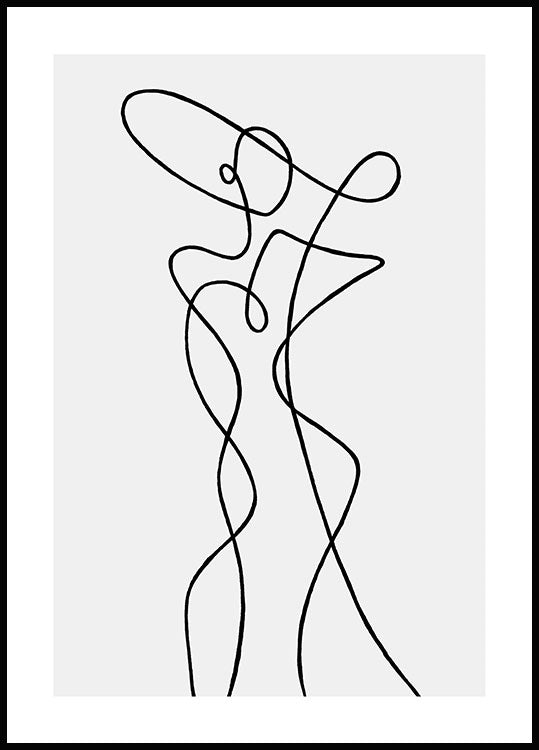Line Art Figure Wall Art - Little Eudora
