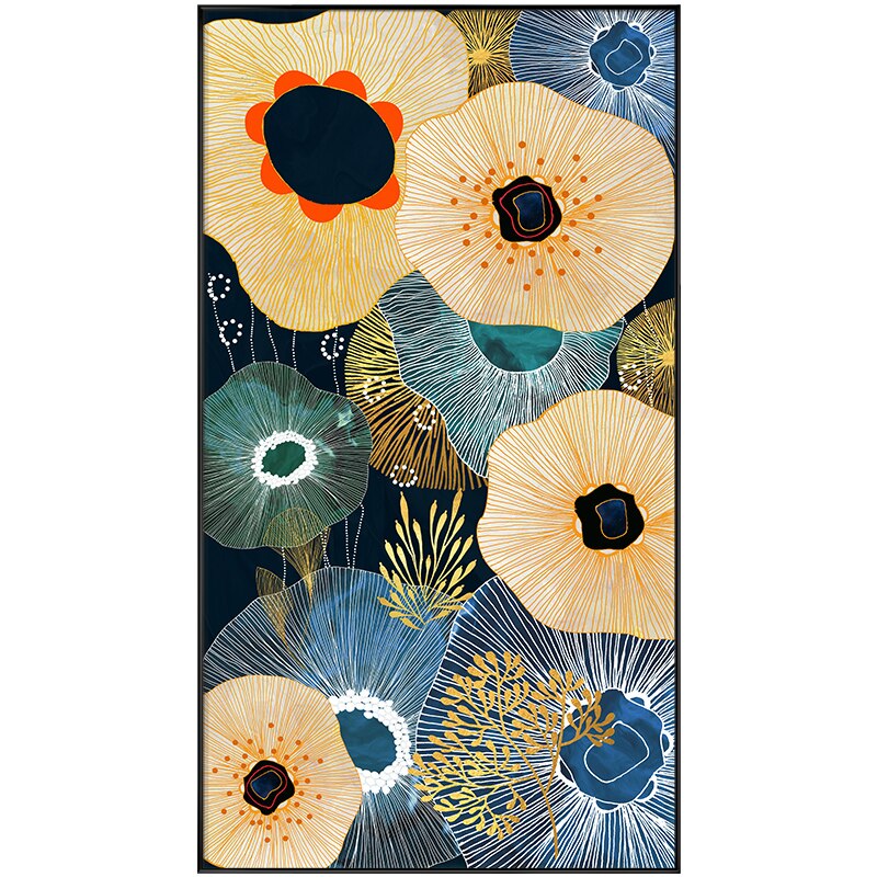Abstract style Flowers Wall Art - Little Eudora