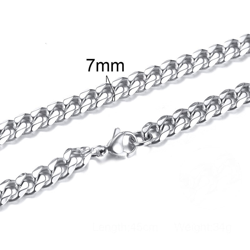 Elegant Mens Stainless Steel Necklace