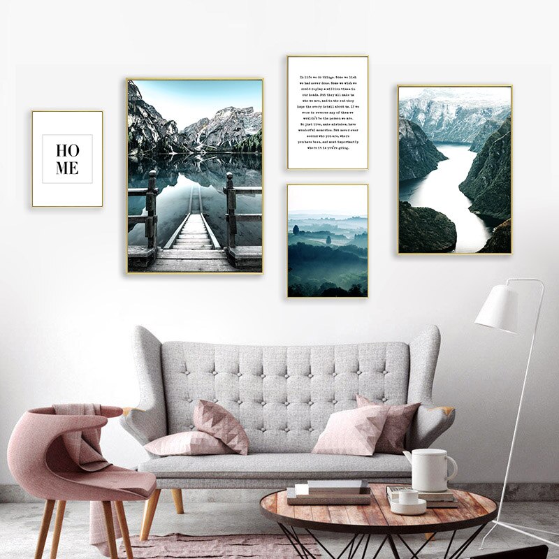 Dolomites Lake Nature Landscape Wall Art - Little Eudora