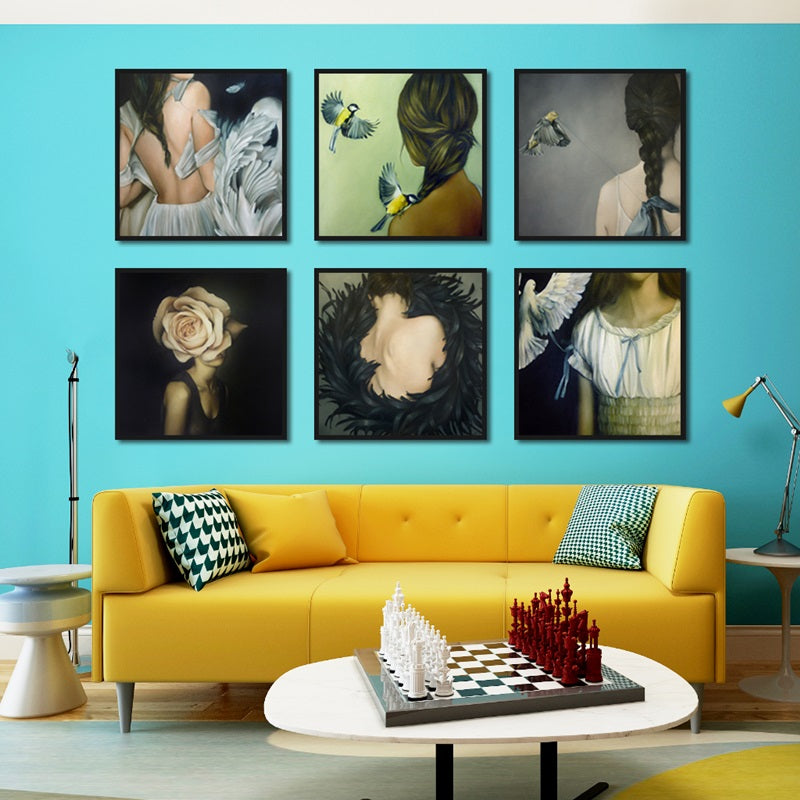 Home Decoration Feather Woman - Little Eudora