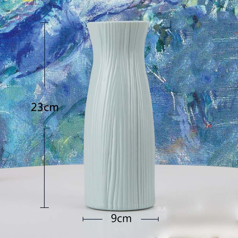 Origami Plastic Vase Milky White Ceramic Flower Pot Fl - Little Eudora