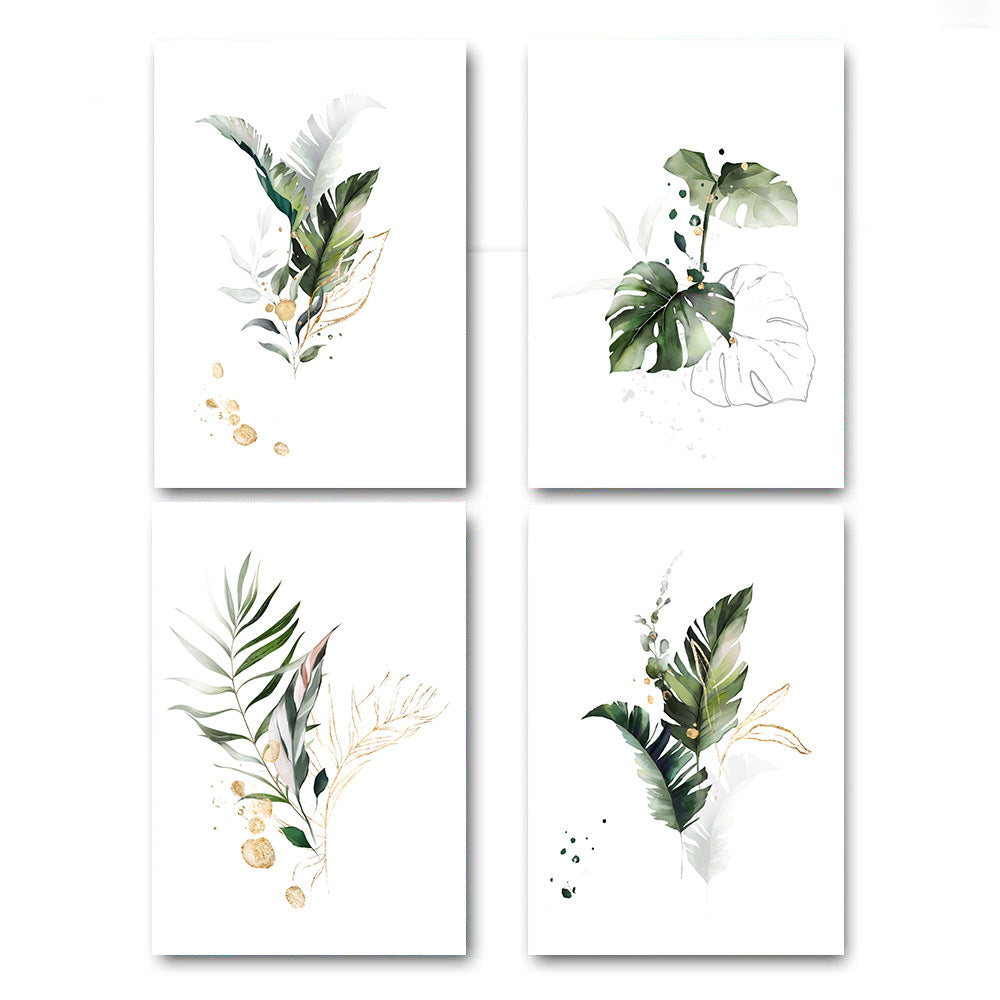 Watercolor Plant Canvas Wall Art - Little Eudora