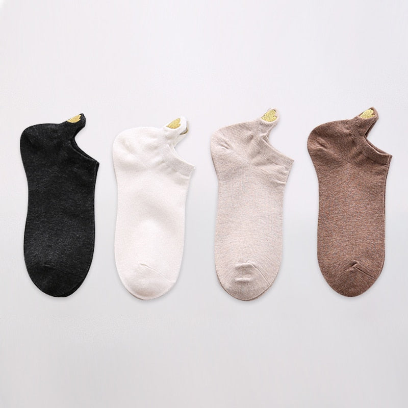 Fashion Ankle Socks - 4 Pairs - Little Eudora