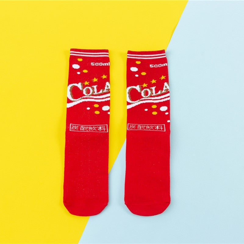 Cartoon Fruit Banana Avocado Lemon Egg Cookie Socks - Little Eudora