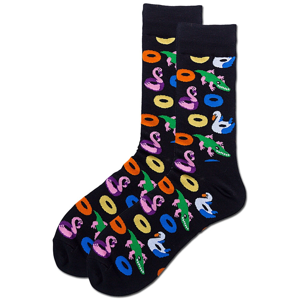 Unisex Happy Fruits and Cartoon Socks - 1 Pair - Little Eudora