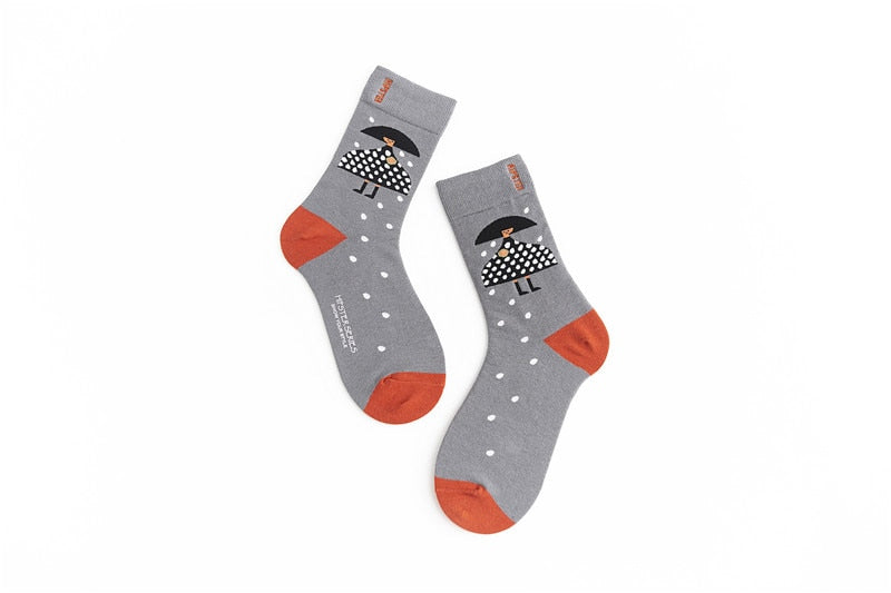 Unisex Painting Style Socks - 1 Pair - Little Eudora