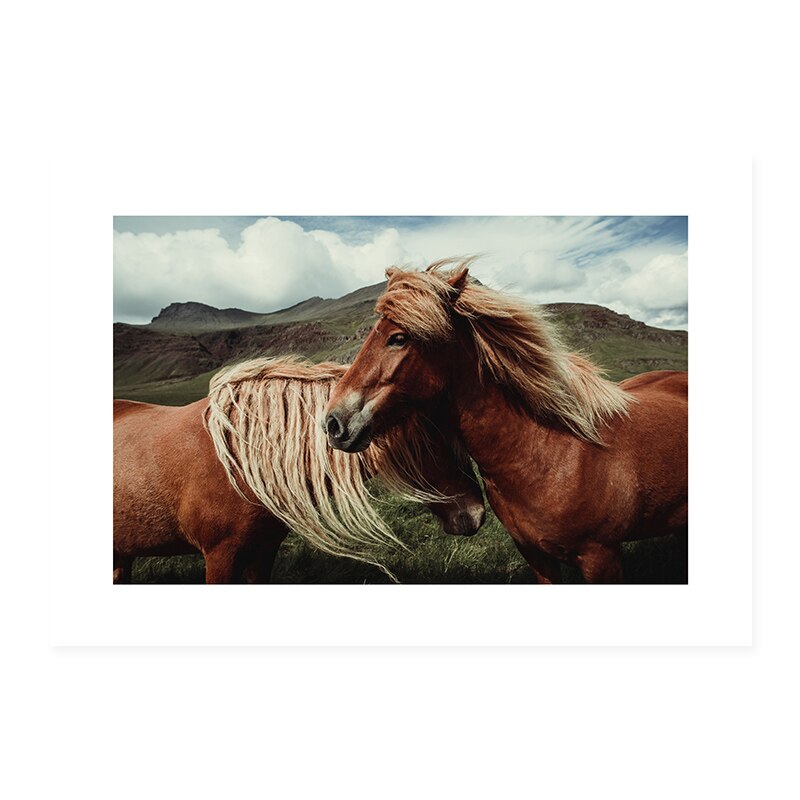 Bohemian Minimal Style Horses Wall Art - Little Eudora