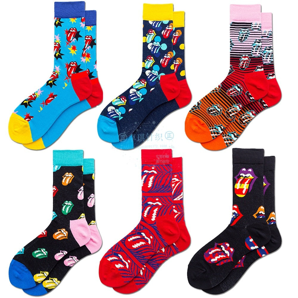 Unisex Happy Fruits and Cartoon Socks - 1 Pair - Little Eudora