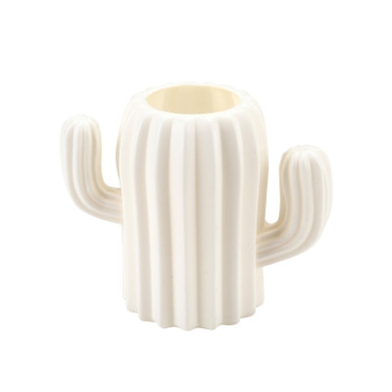Origami Plastic Vase Milky White Ceramic Flower Pot Fl - Little Eudora
