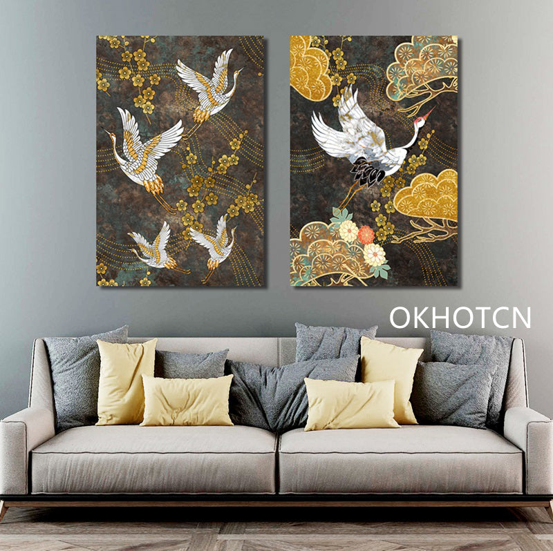 Chinese Ancient Style Animal Golden Wall Art - Little Eudora