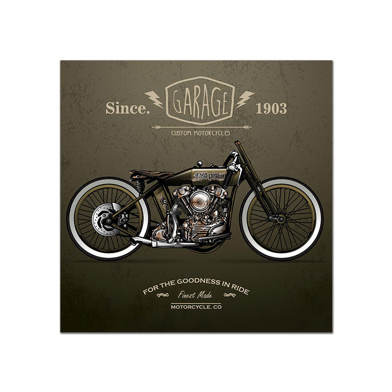 Vintage Poster Classic Motorcycle - Little Eudora