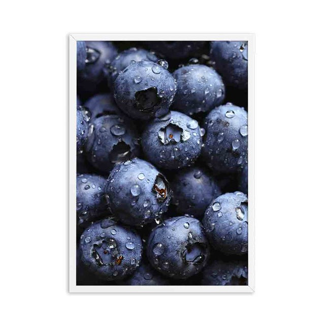 Kitchen Fruit Pictures Blueberry Fig Wall Art - Little Eudora