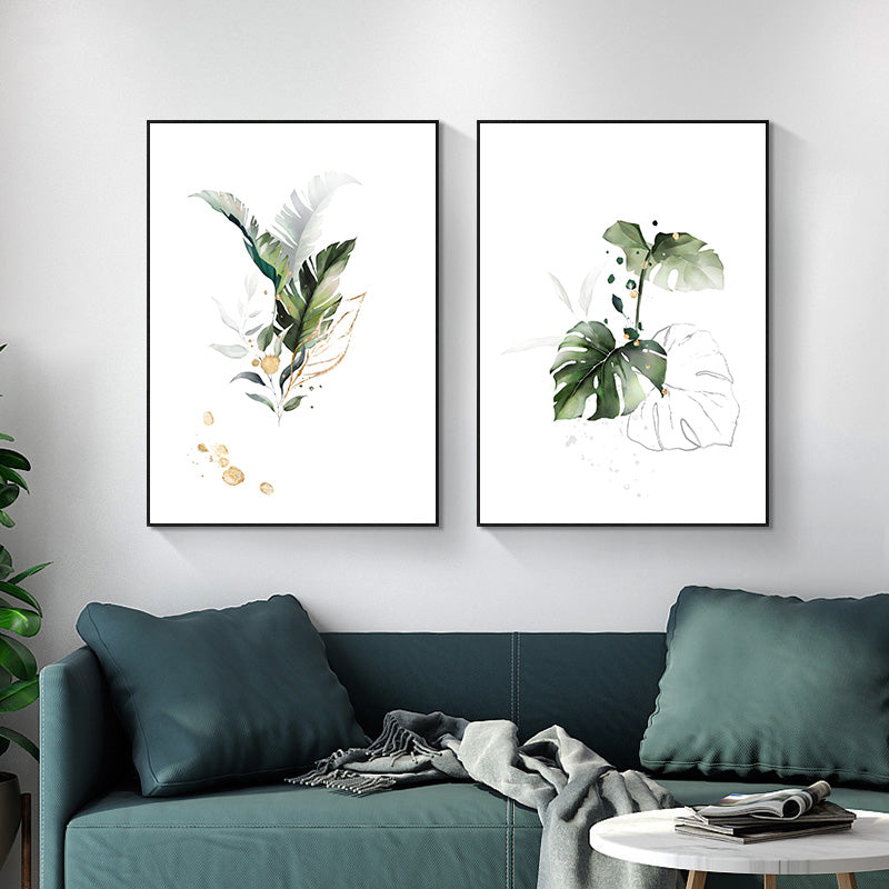 Watercolor Plant Canvas Wall Art - Little Eudora