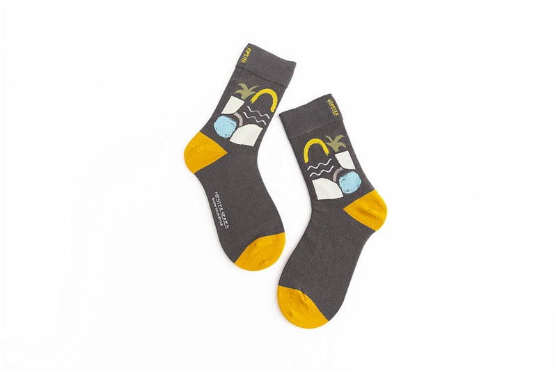 Unisex Painting Style Socks - 1 Pair - Little Eudora