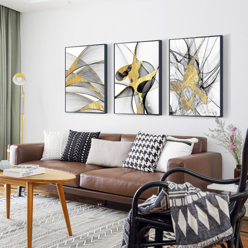 Abstract Golden Colour Wall Art - Little Eudora