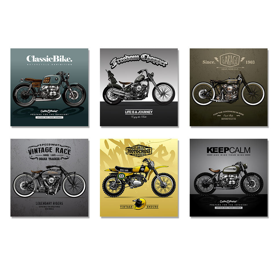 Vintage Poster Classic Motorcycle - Little Eudora