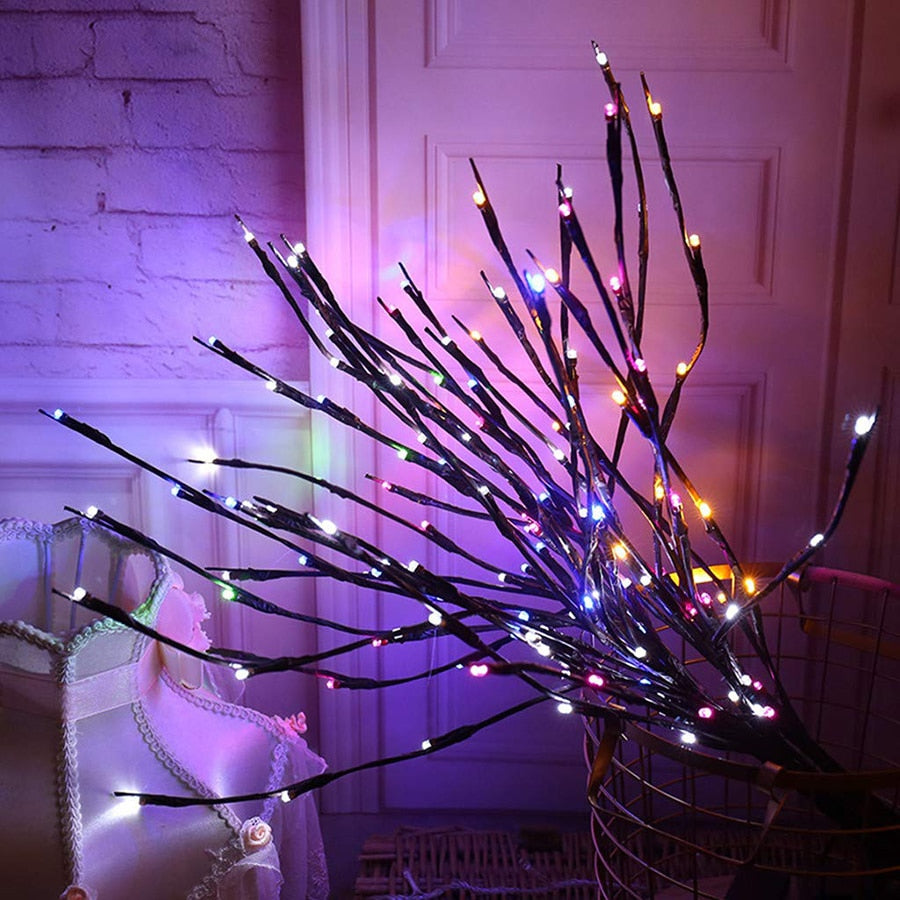 20 Bulbs LED Willow Branch Lamp Battery Powered Decorative Light Tall Vase Filler Willow Twig Lighted Branch For Home Decoration