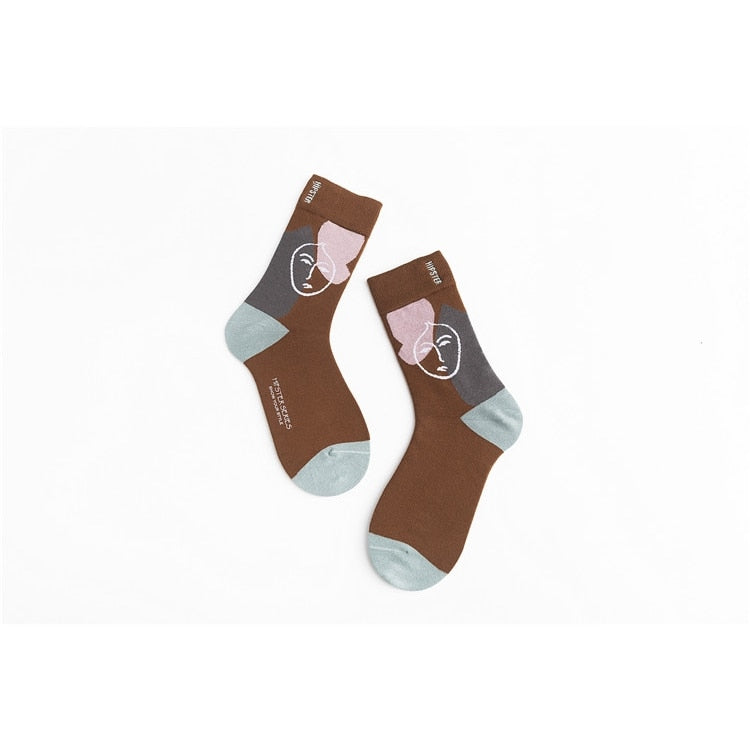 Unisex Painting Style Socks - 1 Pair - Little Eudora