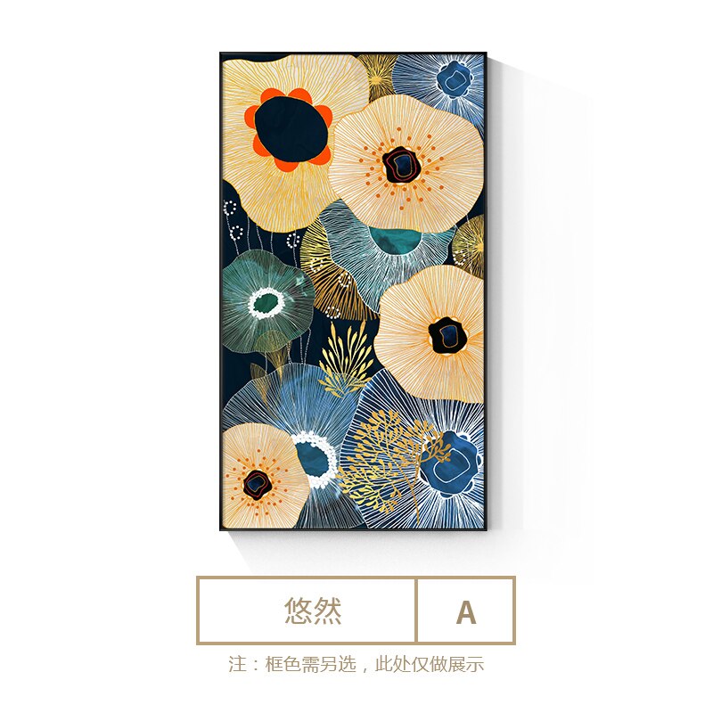 Abstract style Flowers Wall Art - Little Eudora