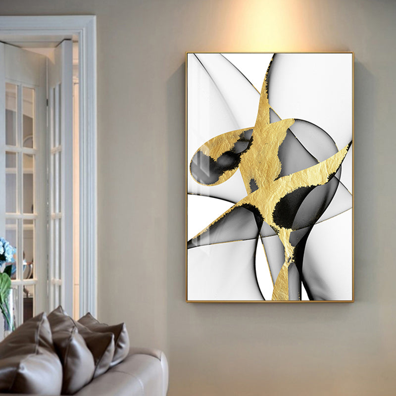 Abstract Golden Colour Wall Art - Little Eudora
