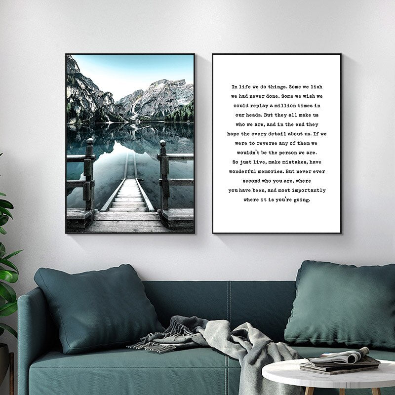 Dolomites Lake Nature Landscape Wall Art - Little Eudora