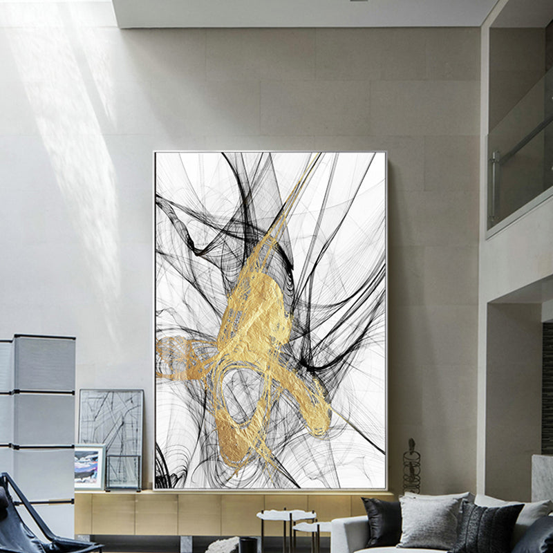 Abstract Golden Colour Wall Art - Little Eudora