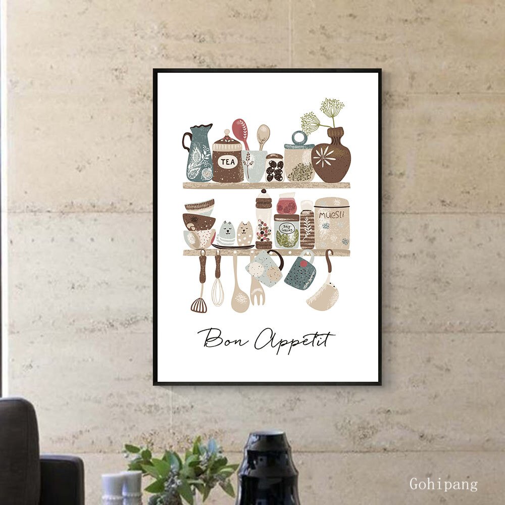 Tableware Canvas Wall Art - Little Eudora