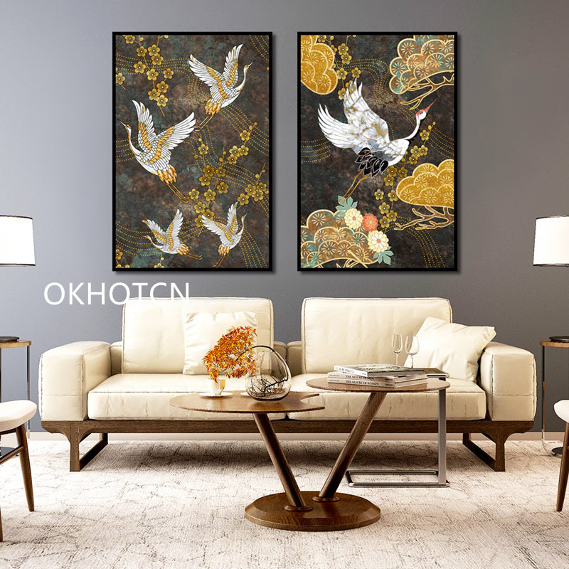Chinese Ancient Style Animal Golden Wall Art - Little Eudora