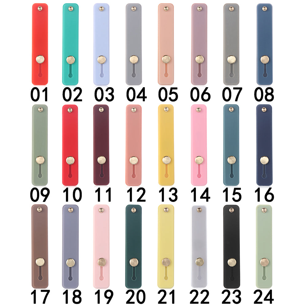 Candy Color Finger Ring Holder Silicon Phone Hand Band Holder For iPhone Wristband Strap Push Pull Grip Stand Bracket Wholesale