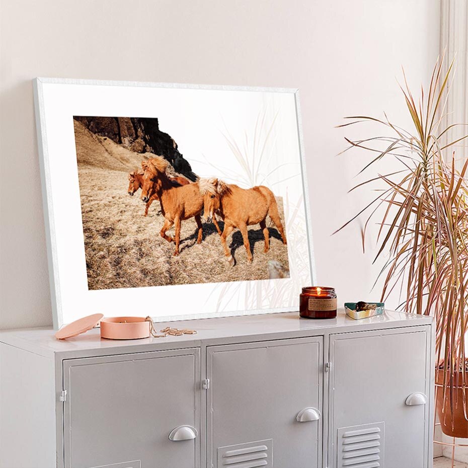 Bohemian Minimal Style Horses Wall Art - Little Eudora