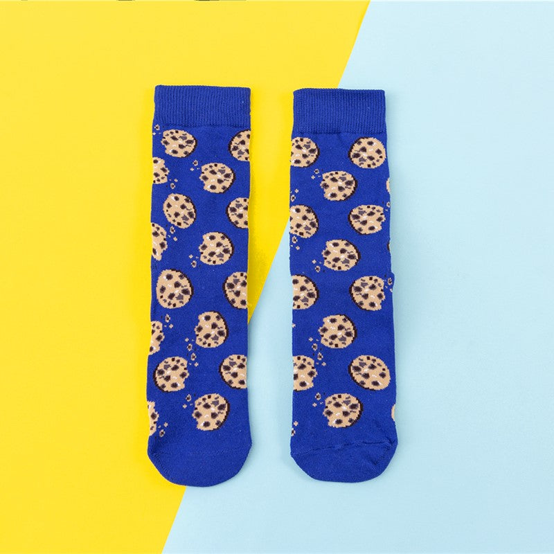 Cartoon Fruit Banana Avocado Lemon Egg Cookie Socks - Little Eudora