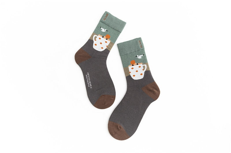 Unisex Painting Style Socks - 1 Pair - Little Eudora