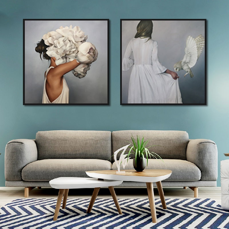 Home Decoration Feather Woman - Little Eudora