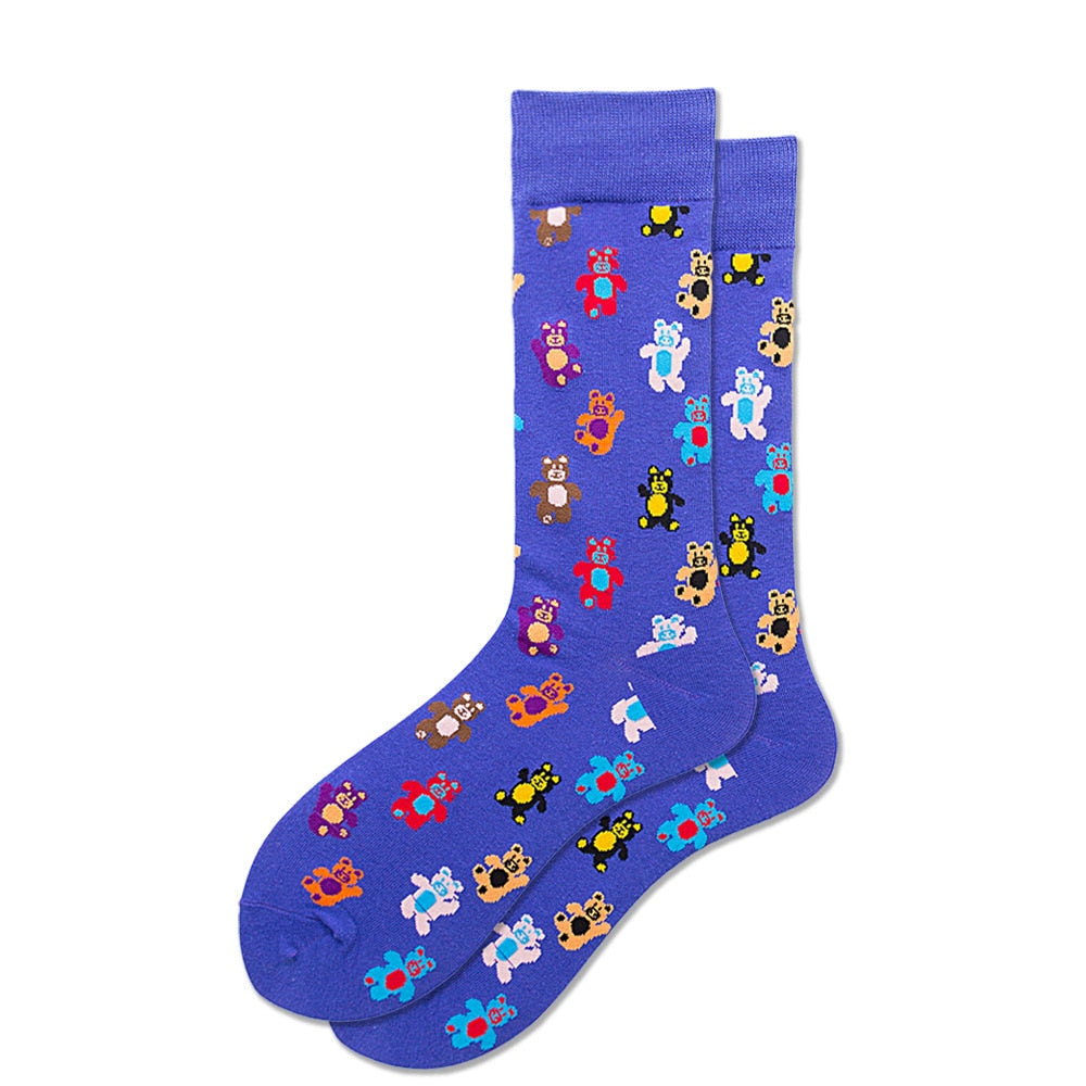 Unisex Happy Fruits and Cartoon Socks - 1 Pair - Little Eudora
