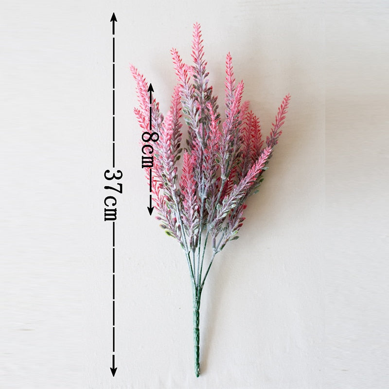 1 Bundle Romantic Provence Lavender Wedding Decorative Flower Vase for Home Decor Artificial Flowers Grain Christmas Fake Plant