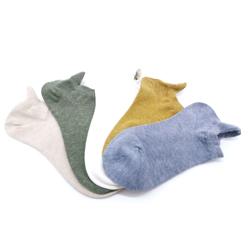 Embroidered Expression Women Socks - 5 Pairs - Little Eudora