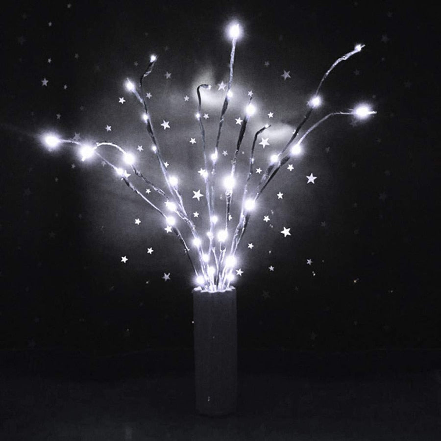20 Bulbs LED Willow Branch Lamp Battery Powered Decorative Light Tall Vase Filler Willow Twig Lighted Branch For Home Decoration