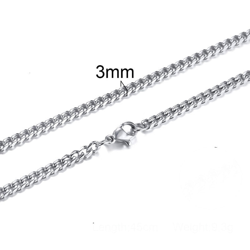 Elegant Mens Stainless Steel Necklace