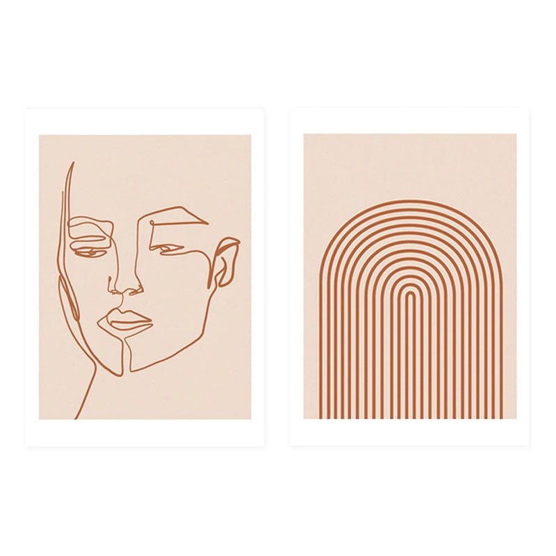 Modern Boho Style Abstract Face Line - Little Eudora