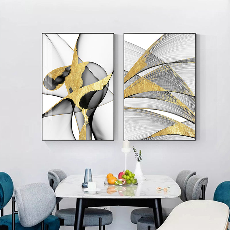 Abstract Golden Colour Wall Art - Little Eudora