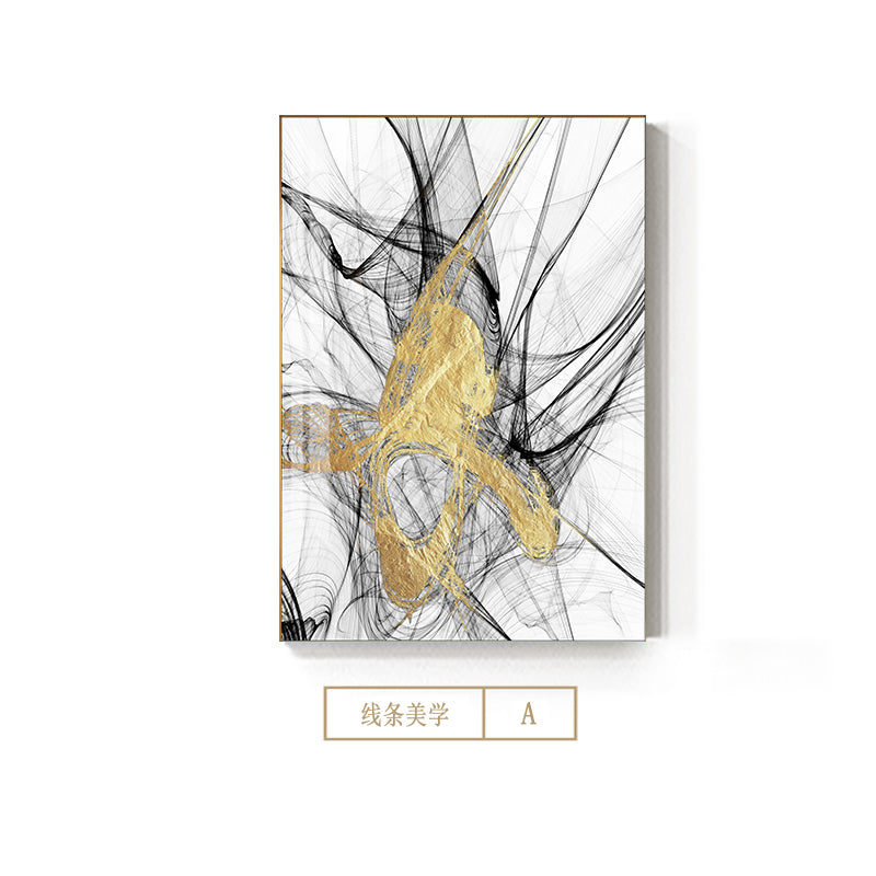 Abstract Golden Colour Wall Art - Little Eudora