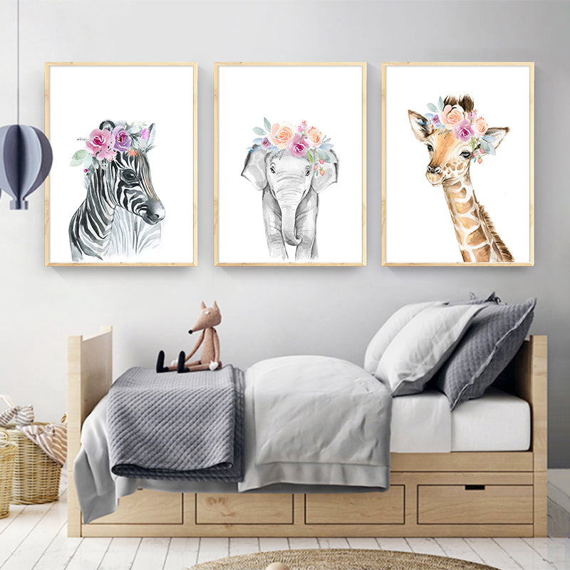 Lion Zebra Elephant Giraffe Nursery - Little Eudora