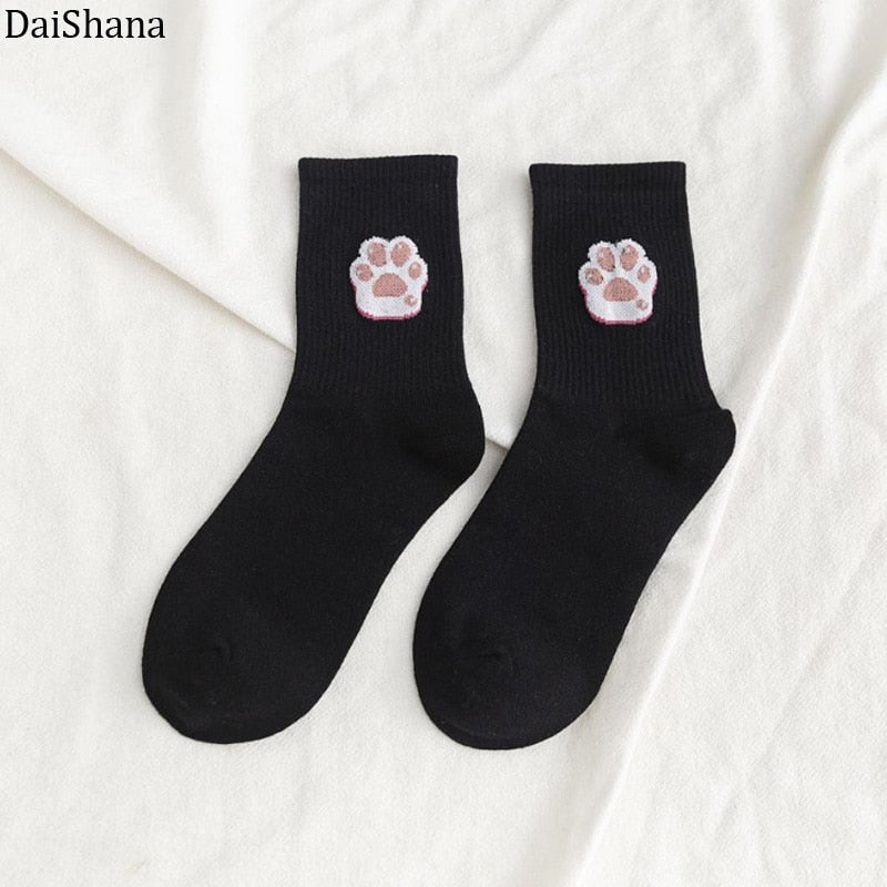 Cartoon Fruit Embroidered Socks - 1 Pair - Little Eudora